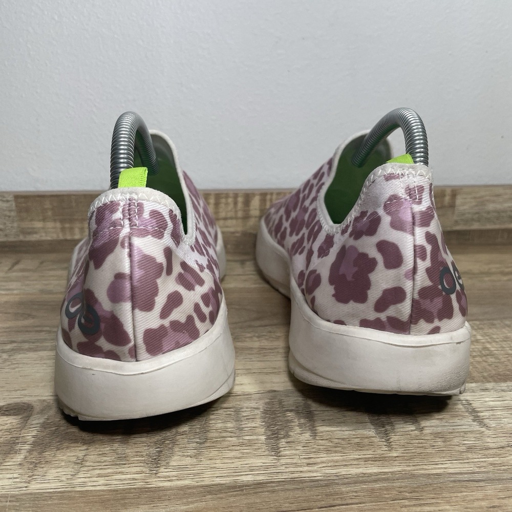 Oofos Oomg Eezee Low Slip-On Comfort Shoe Womens 10 Pink‎ Cream Cheetah Print - Picture 4 of 8